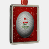 Weihnachts Golf Santa Design Urlaub Ornament Aus Metall (Rechts)