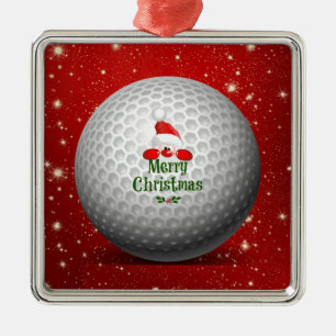 Weihnachts Golf Santa Design Urlaub Ornament Aus Metall