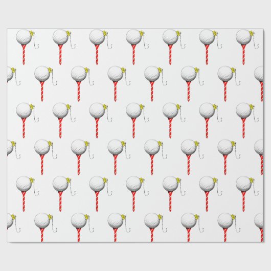 Weihnachts-Golf-T-Shirt Geschenkpapier (Flach)