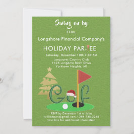 Weihnachts-Golf-Thema Party Par-T-Shirt Einladung
