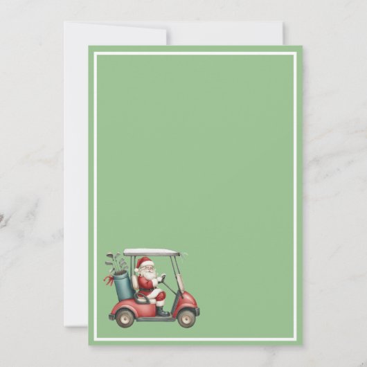 Weihnachts-Golf-Thema Party Par-T-Shirt Einladung (Rückseite)