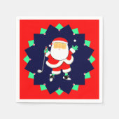 Weihnachts-Golfparty Serviette (Vorderseite)