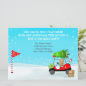 Weihnachts-Golfwagen mit Umzugskartons Golf Ankündigung (Stehend Vorderseite)