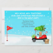 Weihnachts-Golfwagen mit Umzugskartons Golf Ankündigung (Vorderseite)