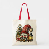 Weihnachts Gonk Shopping Bag Tragetasche (Rückseite)