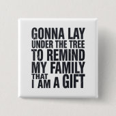 Weihnachts-Gonna lief unter der Familie Tree Xmas Button (Vorderseite)