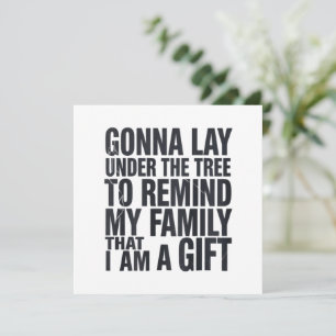 Weihnachts-Gonna lief unter der Familie Tree Xmas Feiertagskarte