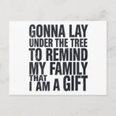 Weihnachts-Gonna lief unter der Familie Tree Xmas Feiertagspostkarte (Vorderseite)