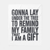 Weihnachts-Gonna lief unter der Familie Tree Xmas Fleecedecke (Vorderseite)