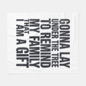 Weihnachts-Gonna lief unter der Familie Tree Xmas Fleecedecke (Vorderseite (Horizontal))