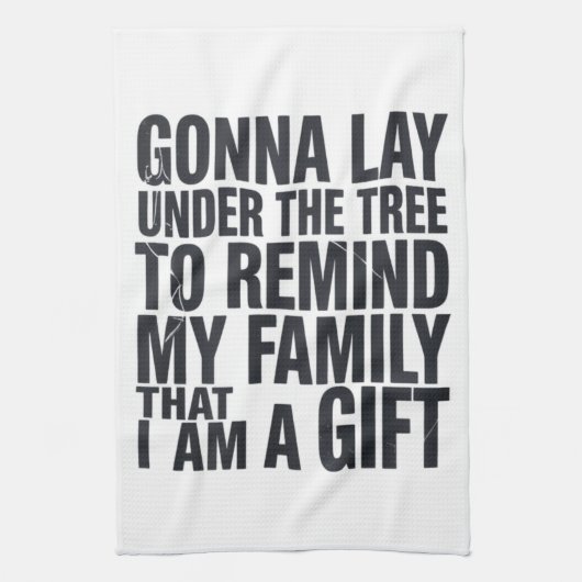 Weihnachts-Gonna lief unter der Familie Tree Xmas Geschirrtuch (Vertikal)