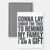 Weihnachts-Gonna lief unter der Familie Tree Xmas Magnet (Vorderseite/Rückseite)
