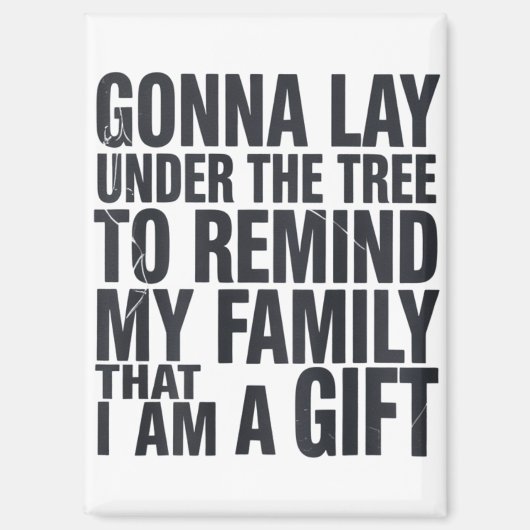 Weihnachts-Gonna lief unter der Familie Tree Xmas Magnet (Vorderseite)