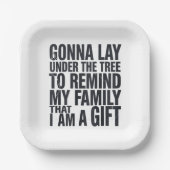 Weihnachts-Gonna lief unter der Familie Tree Xmas Pappteller (Vorderseite)