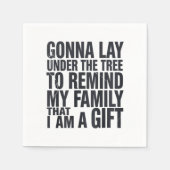 Weihnachts-Gonna lief unter der Familie Tree Xmas Serviette (Vorderseite)
