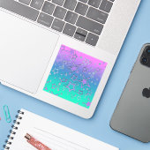 Weihnachts-Gradienten-Glitzer glänzen Konfetti-Ste Aufkleber (Laptop mit iPhone)