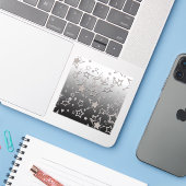 Weihnachts-Gradienten-Glitzer glänzen Konfetti-Ste Aufkleber (Laptop mit iPhone)