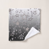 Weihnachts-Gradienten-Glitzer glänzen Konfetti-Ste Badhandtuch Set (Waschlappen)