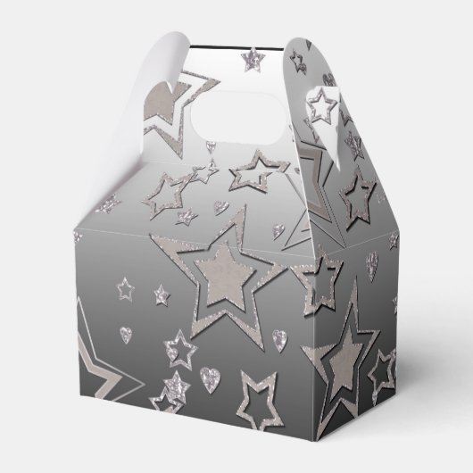 Weihnachts-Gradienten-Glitzer glänzen Konfetti-Ste Geschenkschachtel (Vorderseite)