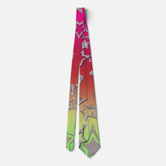 Weihnachts-Gradienten-Glitzer glänzen Konfetti-Ste Krawatte (Rückseite)