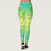 Weihnachts-Gradienten-Glitzer glänzen Konfetti-Ste Leggings (Rückseite)