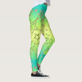 Weihnachts-Gradienten-Glitzer glänzen Konfetti-Ste Leggings (Rechts)