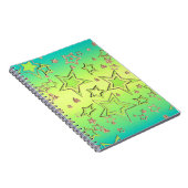 Weihnachts-Gradienten-Glitzer glänzen Konfetti-Ste Notizblock (Rechte Seite)