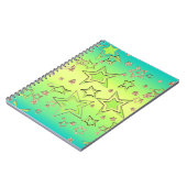 Weihnachts-Gradienten-Glitzer glänzen Konfetti-Ste Notizblock (Linke Seite)