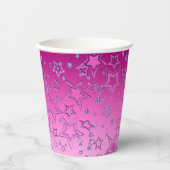 Weihnachts-Gradienten-Glitzer glänzen Konfetti-Ste Pappbecher (Vorderseite)