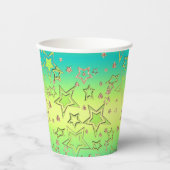 Weihnachts-Gradienten-Glitzer glänzen Konfetti-Ste Pappbecher (Vorderseite)