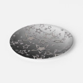 Weihnachts-Gradienten-Glitzer glänzen Konfetti-Ste Pappteller (Schrägansicht)