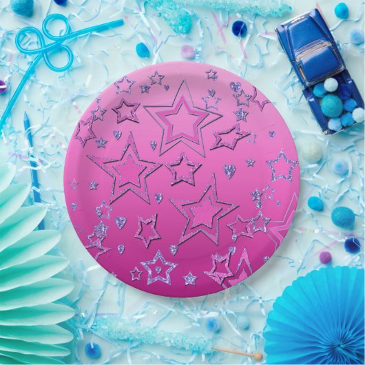 Weihnachts-Gradienten-Glitzer glänzen Konfetti-Ste Pappteller (Party)