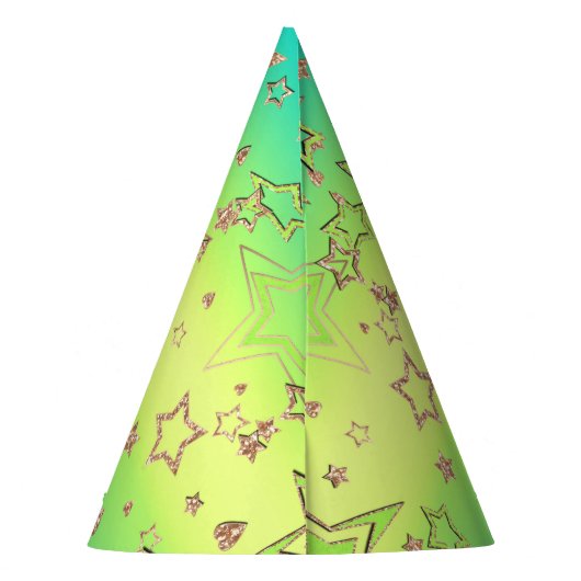 Weihnachts-Gradienten-Glitzer glänzen Konfetti-Ste Partyhütchen (Rückseite)