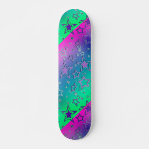 Weihnachts-Gradienten-Glitzer glänzen Konfetti-Ste Skateboard