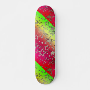 Weihnachts-Gradienten-Glitzer glänzen Konfetti-Ste Skateboard