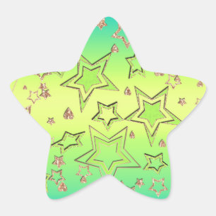 Weihnachts-Gradienten-Glitzer glänzen Konfetti-Ste Stern-Aufkleber