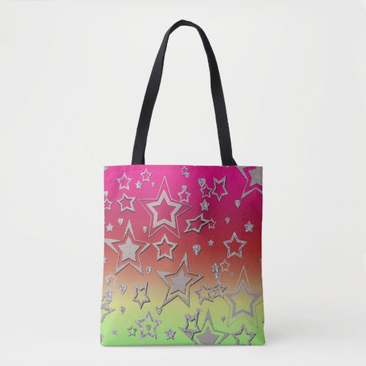 Weihnachts-Gradienten-Glitzer glänzen Konfetti-Ste Tasche (Vorderseite)