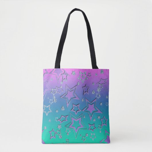Weihnachts-Gradienten-Glitzer glänzen Konfetti-Ste Tasche (Vorderseite)