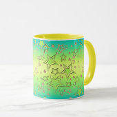 Weihnachts-Gradienten-Glitzer glänzen Konfetti-Ste Tasse (VorderseiteRechts)