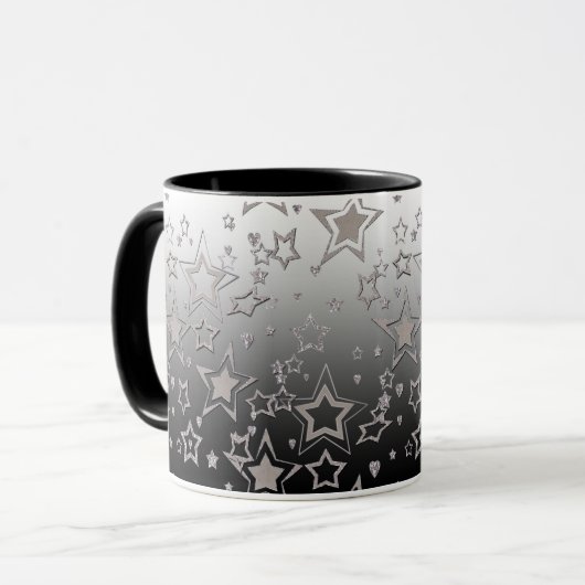 Weihnachts-Gradienten-Glitzer glänzen Konfetti-Ste Tasse (Vorderseite Links)