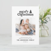 Weihnachts-Grafik-Foto Feiertagskarte (Stehend Vorderseite)