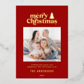 Weihnachts-Grafik-Foto Folien Feiertagskarte (Vorderseite)