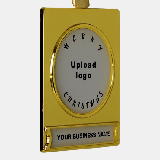 Weihnachts-Grau Banner-Ornament Gold (Rechts)
