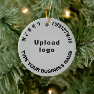 Weihnachts-Grau-Circle-Keramik Ornament