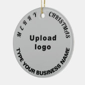Weihnachts-Grau-Circle-Keramik Ornament (Links)
