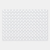 Weihnachts grau weiß pink silber schlichte elegant geschenkpapier set (Vorderseite 3)