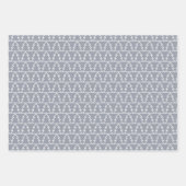 Weihnachts grau weiß pink silber schlichte elegant geschenkpapier set (Vorderseite 2)