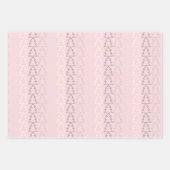 Weihnachts grau weiß pink silber schlichte elegant geschenkpapier set (Vorderseite)