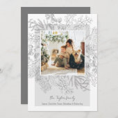 Weihnachts-Grau-Winter-Foliage-Foto Feiertagskarte (Vorne/Hinten)