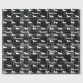 Weihnachts-Graue Pferde Personalisiert Geschenkpapier (Flach)